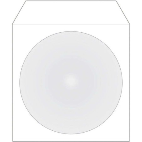 MediaRange Φάκελος για 1 Δίσκο σε Λευκό Χρώμα 100τμχ