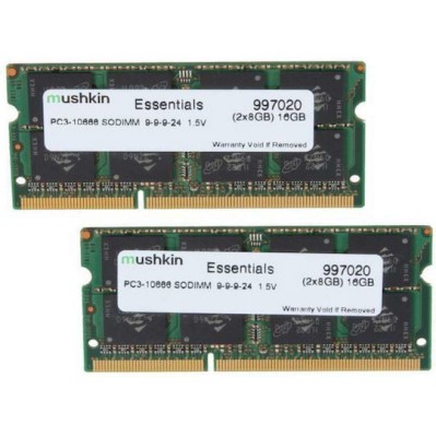 Mushkin Essentials DDR3 16GB RAM με 2x8GB Modules και Ταχύτητα 1333 για Laptop