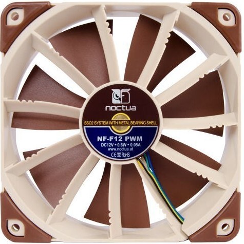 Noctua NF-F12 Case Fan 120mm με Σύνδεση 4-Pin PWM Καφέ