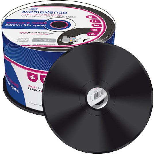 MediaRange Εγγράψιμα CD-R 52x Printable 700MB Cake Box 50τμχ