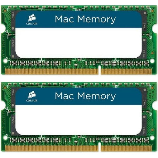 Corsair Mac Memory DDR3 16GB RAM με 2x8GB Modules και Ταχύτητα 1333 για Laptop
