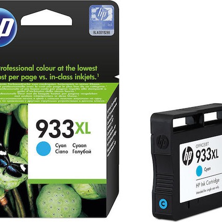 HP 933XL Γνήσιο Μελάνι Εκτυπωτή InkJet Κυανό (CN054AE)
