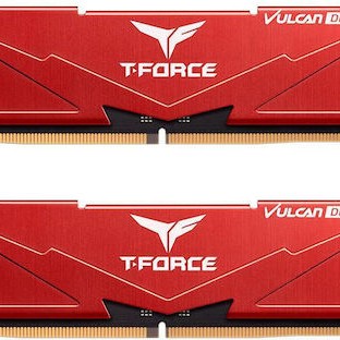 TeamGroup T-Force Vulcan Red DDR5 32GB RAM με 2x16GB Modules και Ταχύτητα 6000 για Desktop