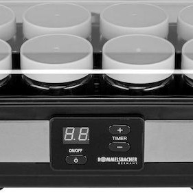 Rommelsbacher JG 40 Γιαουρτομηχανή με Βαζάκια και Ψηφιακή Οθόνη 1.2lt Ασημί 40W
