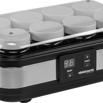 Rommelsbacher JG 40 Γιαουρτομηχανή με Βαζάκια και Ψηφιακή Οθόνη 1.2lt Ασημί 40W