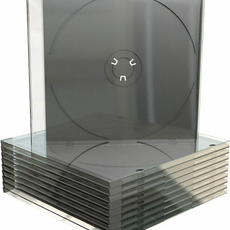 MediaRange CD Box για 1 Δίσκο με Διάφανη Πρόσοψη σε Μαύρο Χρώμα