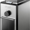 De'Longhi Ηλεκτρικός Μύλος Καφέ 110W με Χωρητικότητα 120gr και 16 Επίπεδα Άλεσης Ασημί