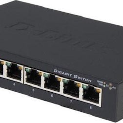 D-Link DGS-108 Unmanaged L2 Switch με 8 Θύρες Gigabit (1Gbps) Ethernet