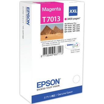 Epson T7013 Γνήσιο Μελάνι Εκτυπωτή InkJet Ματζέντα (C13T70134010)