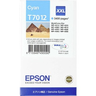 Epson T7012 Γνήσιο Μελάνι Εκτυπωτή InkJet Κυανό (C13T70124010)