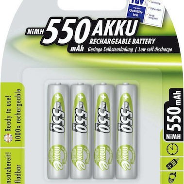 Ansmann Επαναφορτιζόμενες Μπαταρίες AAA Ni-MH 550mAh 1.2V 4τμχ