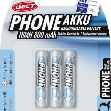 Ansmann Phone Επαναφορτιζόμενες Μπαταρίες AAA Ni-MH 800mAh 1.2V 3τμχ