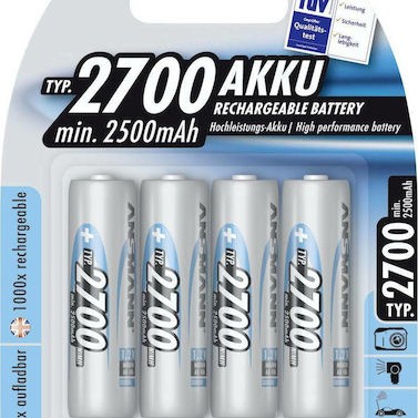 Ansmann Επαναφορτιζόμενες Μπαταρίες AA Ni-MH 2700mAh 1.2V 4τμχ