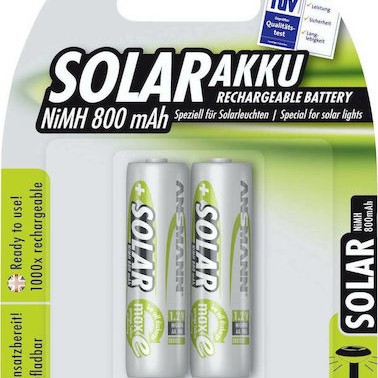 Ansmann Solar Επαναφορτιζόμενες Μπαταρίες AA Ni-MH 800mAh 1.2V 2τμχ