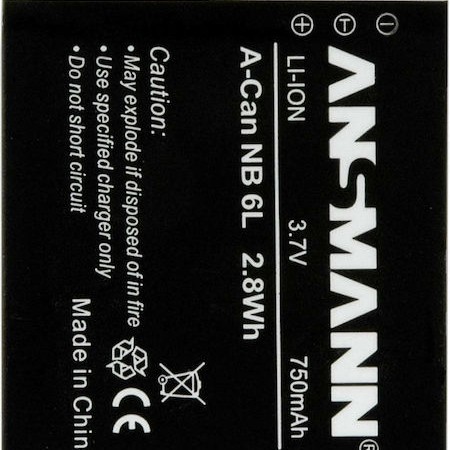 Ansmann Μπαταρία Φωτογραφικής Μηχανής A-Can NB 6 L Ιόντων-Λιθίου (Li-ion) 750mAh Συμβατή με Canon