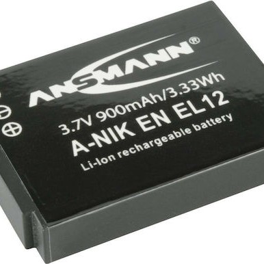 Ansmann Μπαταρία Φωτογραφικής Μηχανής A-Nik EN EL 12 5044483 Ιόντων-Λιθίου (Li-ion) 900mAh Συμβατή με Nikon