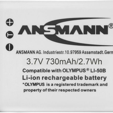 Ansmann Μπαταρία Φωτογραφικής Μηχανής A-Oly LI 50B Ιόντων-Λιθίου (Li-ion) 850mAh Συμβατή με Olympus