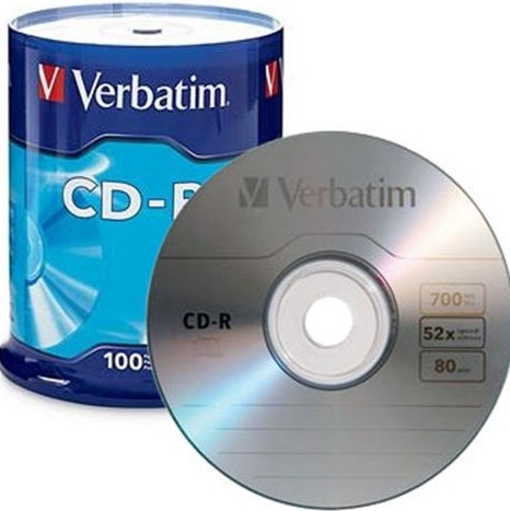 Verbatim Εγγράψιμα CD-R 52x 700MB Cake Box 100τμχ