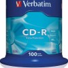 Verbatim Εγγράψιμα CD-R 52x 700MB Cake Box 100τμχ