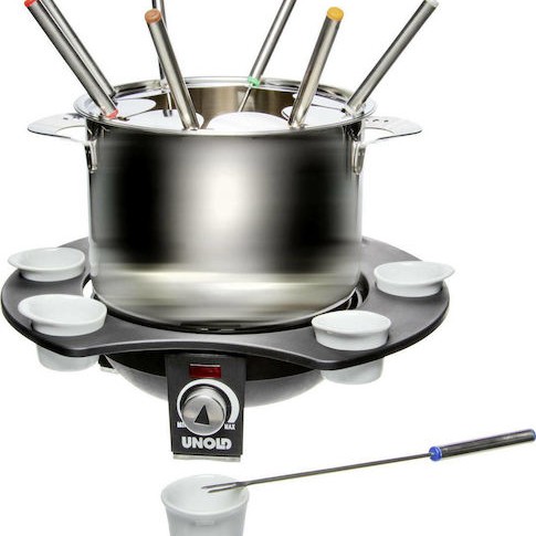 Unold Elegance Σκεύος για Φοντύ Ηλεκτρικό Μεταλλικό 8 Ατόμων Ασημί 1000W 16x16x21εκ.