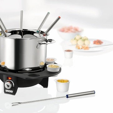 Unold Elegance Σκεύος για Φοντύ Ηλεκτρικό Μεταλλικό 8 Ατόμων Ασημί 1000W 16x16x21εκ.