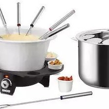 Unold Elegance Σκεύος για Φοντύ Ηλεκτρικό Μεταλλικό 8 Ατόμων Ασημί 1000W 16x16x21εκ.