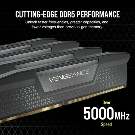 Corsair Vengeance DDR5 32GB RAM με 2x16GB Modules και Ταχύτητα 6400 για Desktop