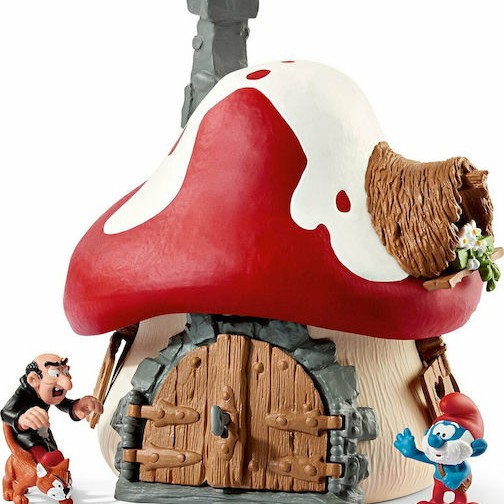 Schleich-S Smurf House With 2 Figurines Στρουμφάκια (Διάφορα Σχέδια) 1τμχ