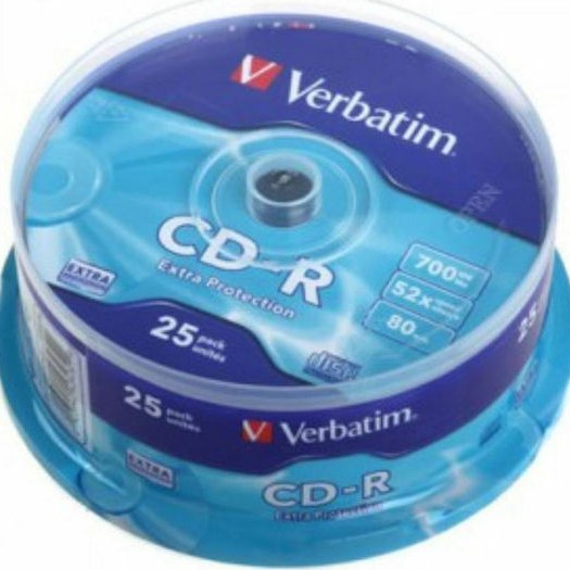 Verbatim Εγγράψιμα CD-R 52x 700MB Cake Box 25τμχ
