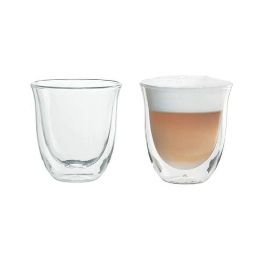 De'Longhi Cappuccino Set Σετ Ποτήρια Καφέ/Freddo από Γυαλί 190ml 2τμχ