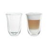 De'Longhi Σετ Ποτήρια Καφέ/Freddo από Γυαλί 330ml 2τμχ