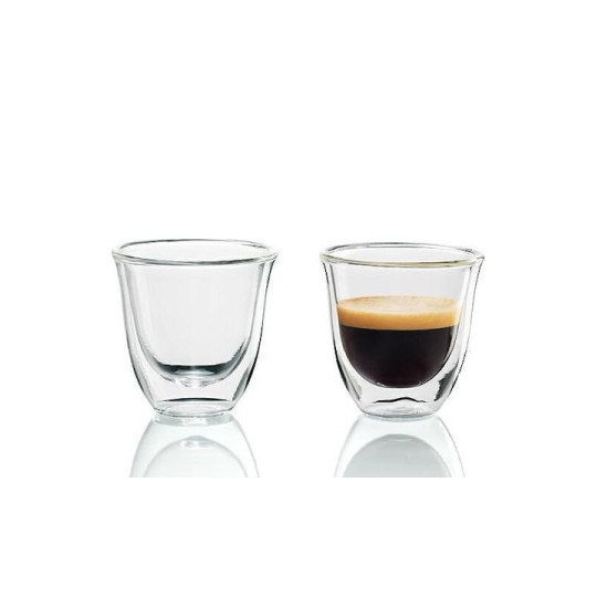 De'Longhi Σετ Φλιτζάνια Espresso Γυάλινα Διάφανα 60ml 2τμχ