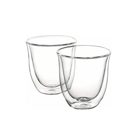 De'Longhi Σετ Φλιτζάνια Espresso Γυάλινα Διάφανα 60ml 2τμχ