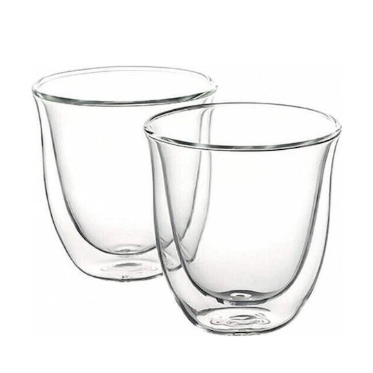 De'Longhi Σετ Φλιτζάνια Espresso Γυάλινα Διάφανα 60ml 2τμχ
