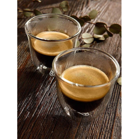 De'Longhi Σετ Φλιτζάνια Espresso Γυάλινα Διάφανα 60ml 2τμχ