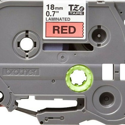 Brother Ταινία Ετικετογράφου 8m x 18mm σε Κόκκινο Χρώμα