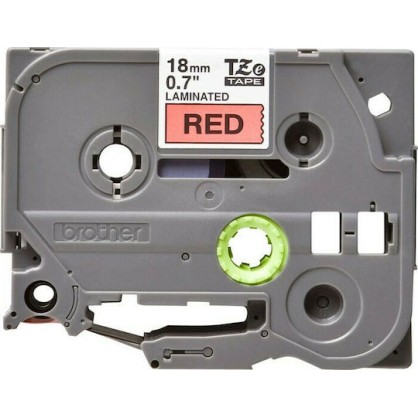 Brother Ταινία Ετικετογράφου 8m x 18mm σε Κόκκινο Χρώμα