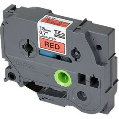 Brother Ταινία Ετικετογράφου 8m x 18mm σε Κόκκινο Χρώμα