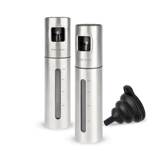 Profi Cook Σετ Λαδόξιδο Σπρέι από Ανοξείδωτο Ατσάλι 100ml