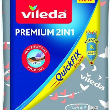 Vileda Premium 2in1 Σιδερόπανο Γκρι 130x45cm