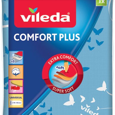 Vileda Comfort Plus Σιδερόπανο Μπλε 130x40cm