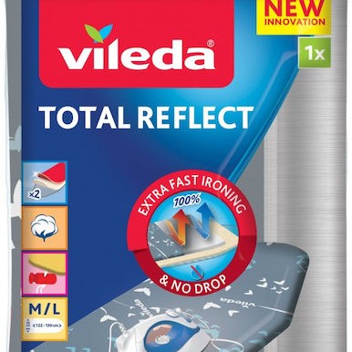 Vileda Σιδερόπανο Total Reflect 130x45cm Γκρι