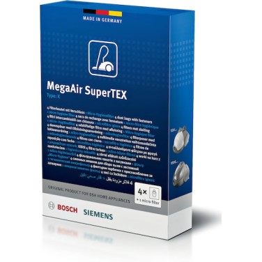 Bosch Σακούλες Σκούπας 4τμχ Συμβατή με Σκούπα Bosch