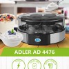 Adler Γιαουρτομηχανή με Βαζάκια 1.4lt Ασημί 20W
