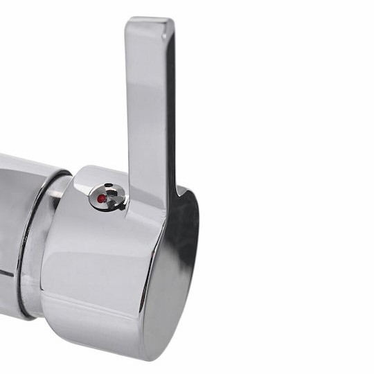 Pyramis Flessi Ψηλή Σπαστή Μπαταρία Κουζίνας Πάγκου Μαύρη