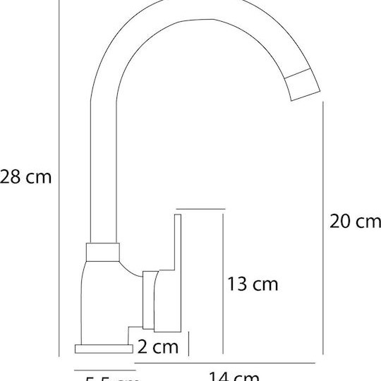 Pyramis Μπαταρία Κουζίνας Πάγκου Γκρι