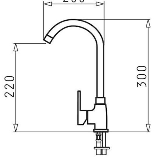 Pyramis Bello Μπαταρία Κουζίνας Πάγκου Μαύρη