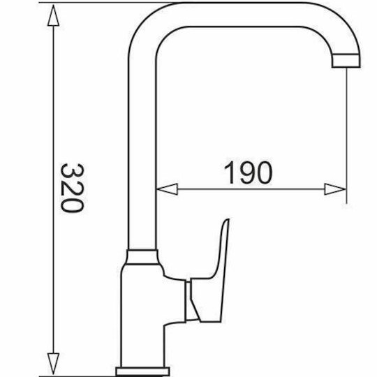 Pyramis Silvio Μπαταρία Κουζίνας Πάγκου Γκρι