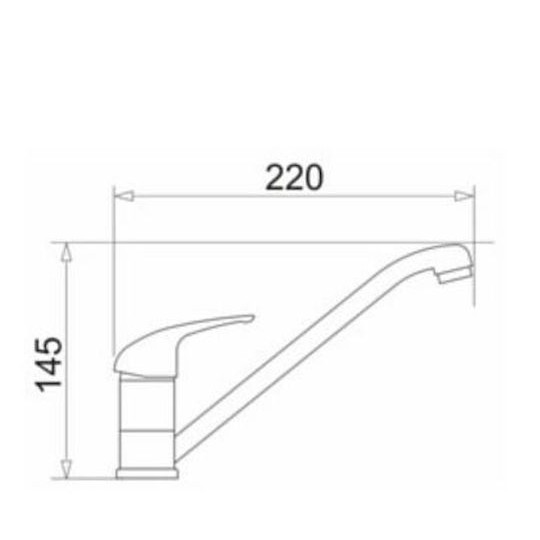 Pyramis Asalia Μπαταρία Κουζίνας Πάγκου Μαύρη