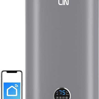 Lin Ηλεκτρομπόιλερ 80lt Glass Κάθετο 2kW με Wi-Fi